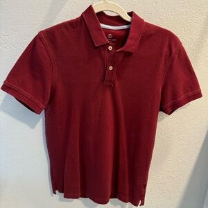 Lands End S slim fit maroon polo